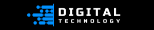 Blue and Black Modern Digital Technology Logo